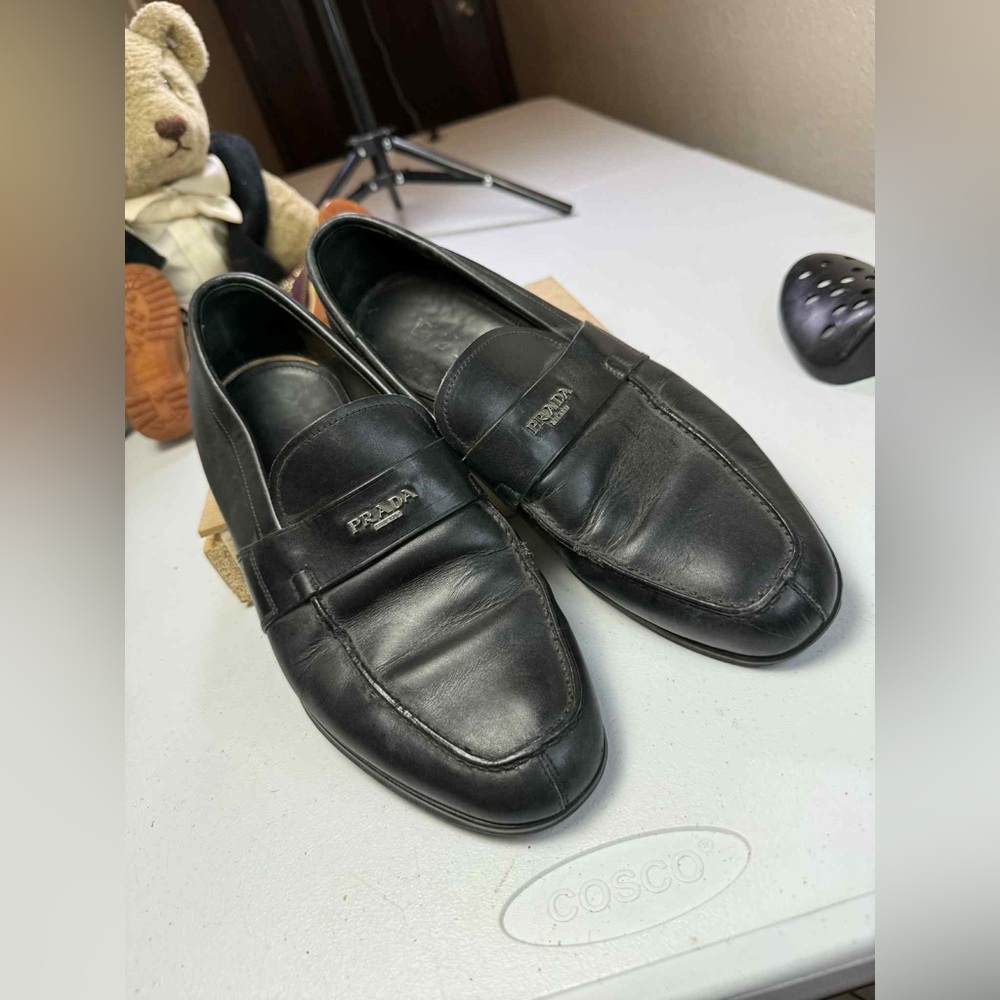 PRADA Milano Black Leather Driver Loafers Size US 9.5 / UK 8.5 - Picture 9 of 15